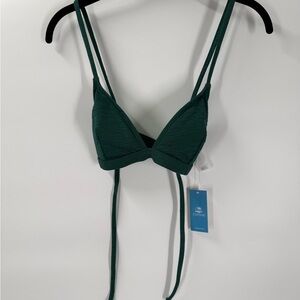 Cupshe Textured Triangle Bikini Top – Forest Green – Women’s Medium – NWT